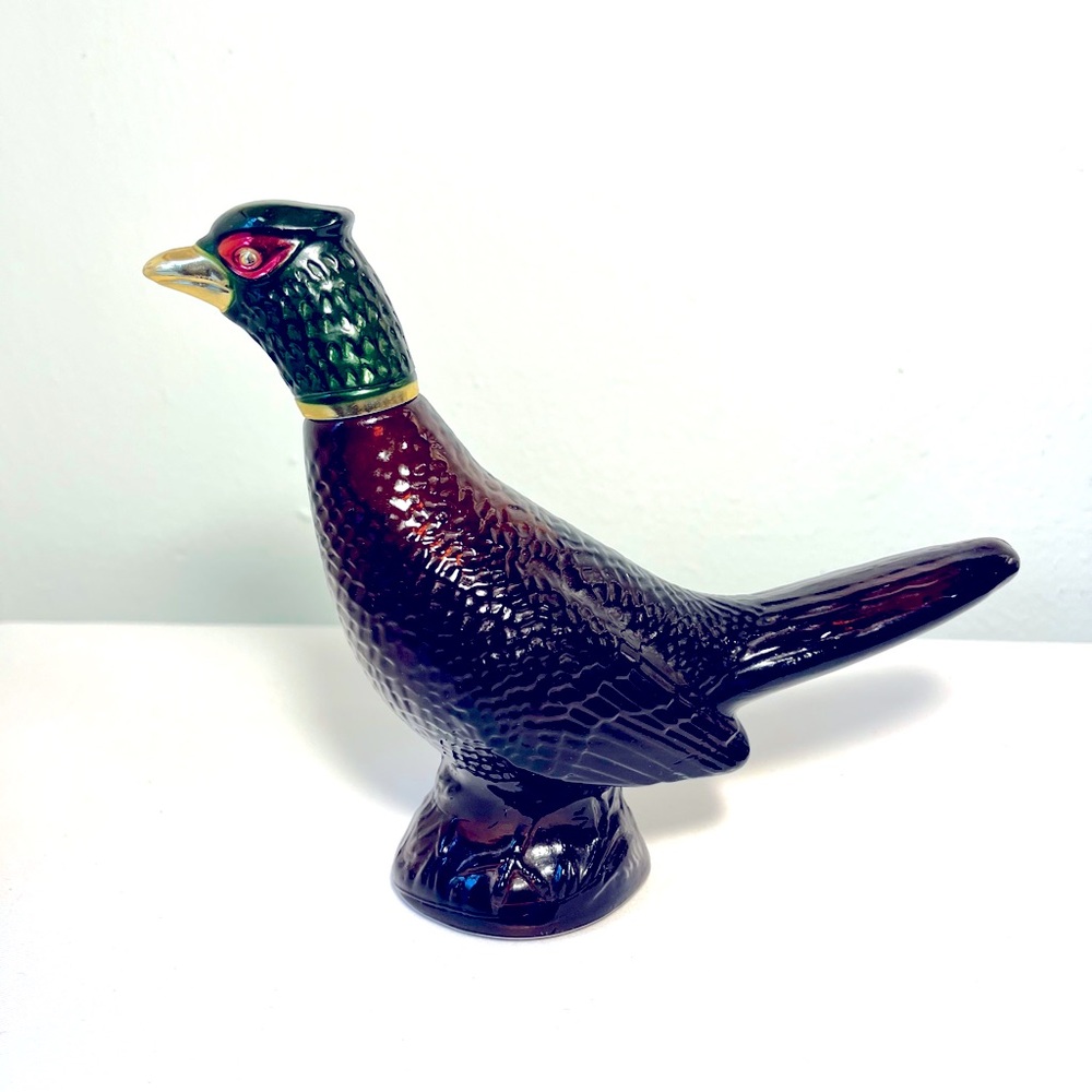 Avon Vintage Brown Pheasant Decanter, After Shave Bottle (empty) E05, 1970’s